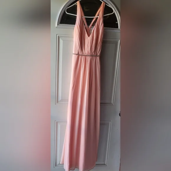 Jenny Packham Dresses | Jenny Packham Blush Pink Maxi Dress | Color: Pink | Size: 2 | Adrianachave410'S Closet